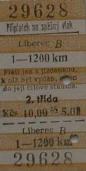 Příplatek na spěšný vlak 2.třída 1-1200km * výdejna Liberec